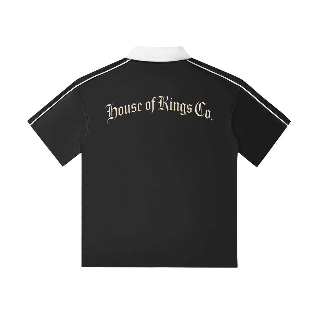Contrast Collar Short-Sleeve Polo Shirt ODMPOD