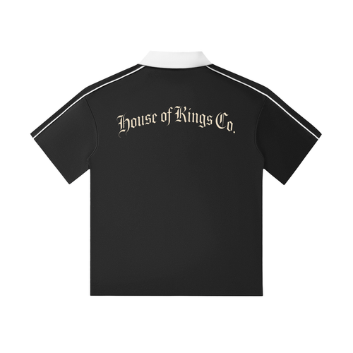 Contrast Collar Short-Sleeve Polo Shirt ODMPOD