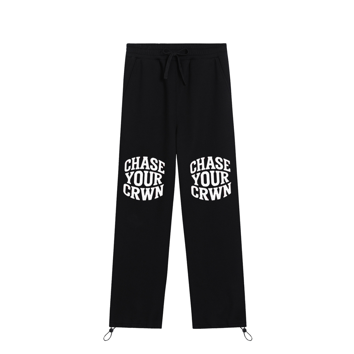 Essential Drawstring Straight-Leg Sweatpants Black ODMPOD