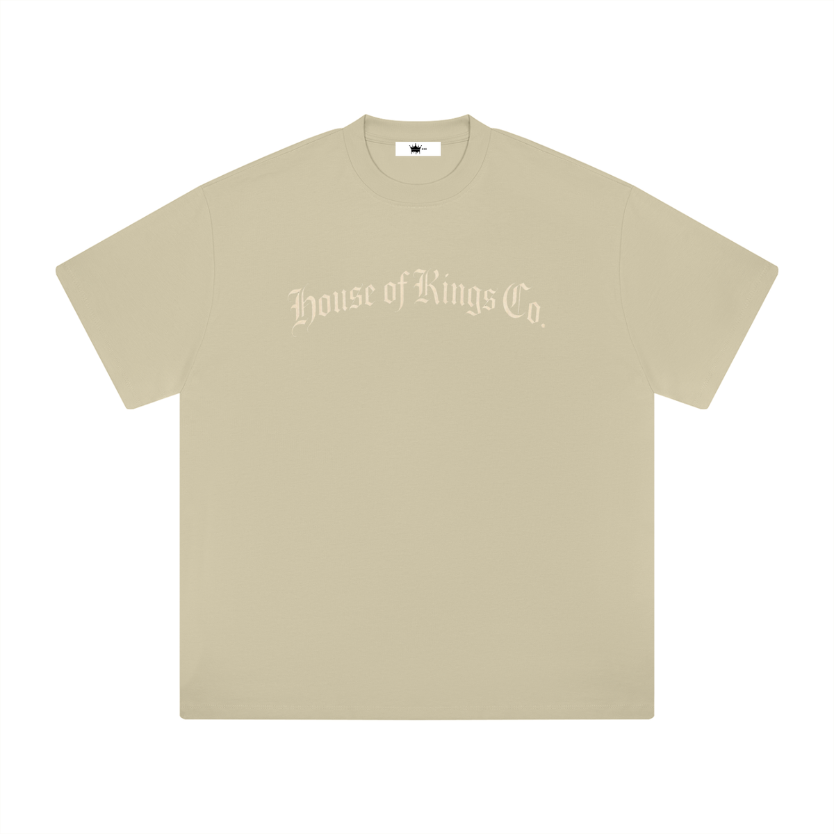 Heavyweight Drop Shoulder T-Shirt Pale Khaki T-SHIRT House of Kings Co.