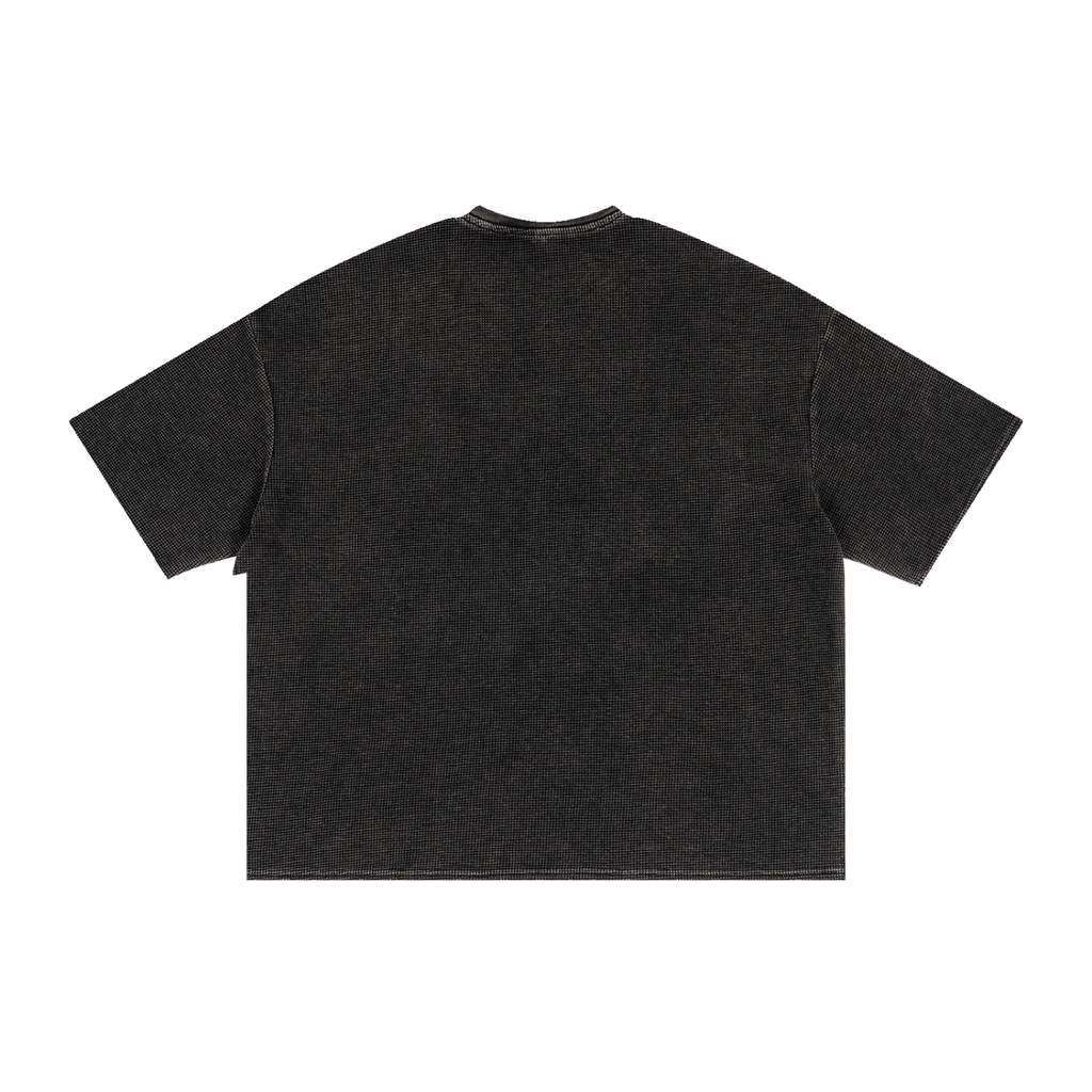Textured Waffle Washed Boxy T-Shirt ODMPOD