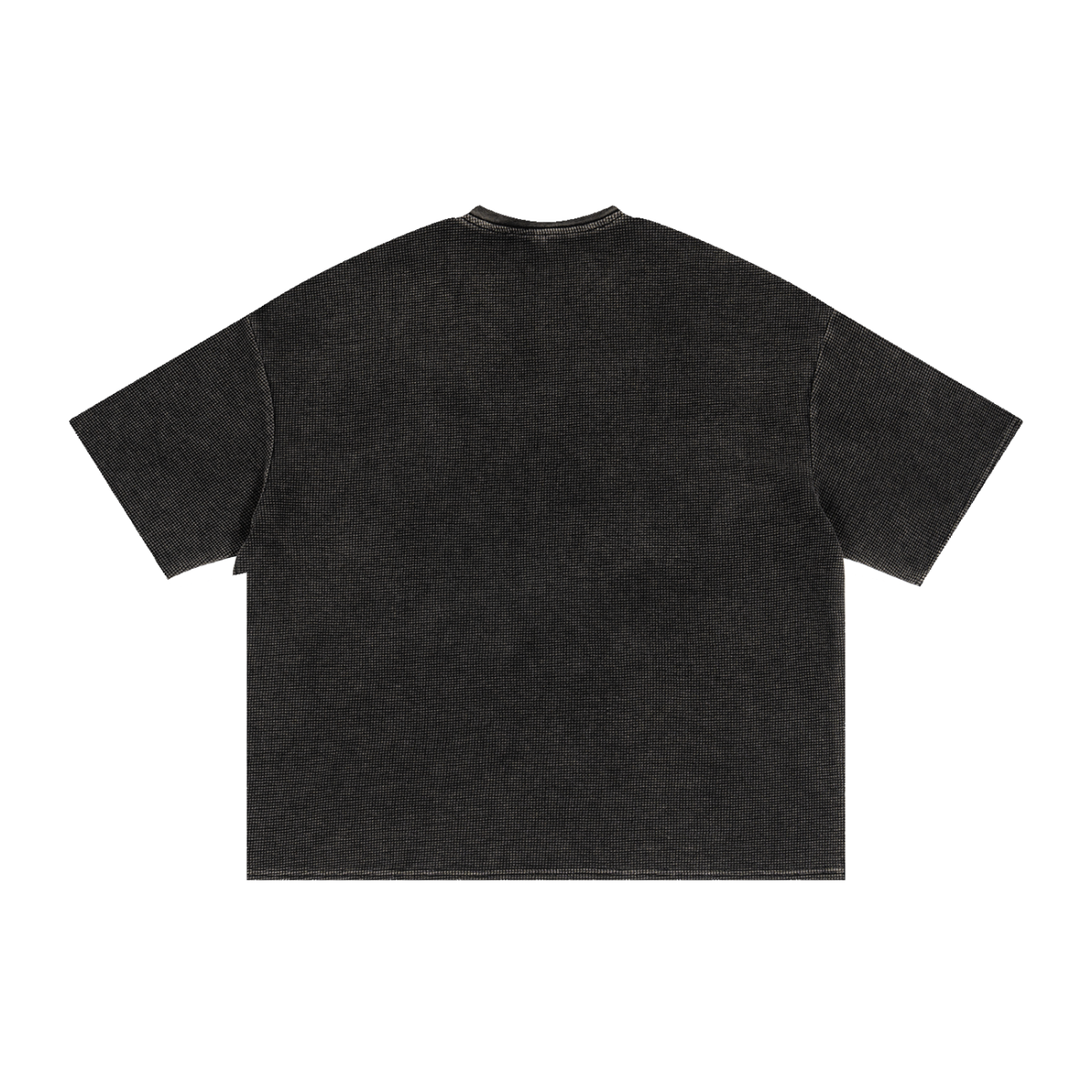 Textured Waffle Washed Boxy T-Shirt ODMPOD