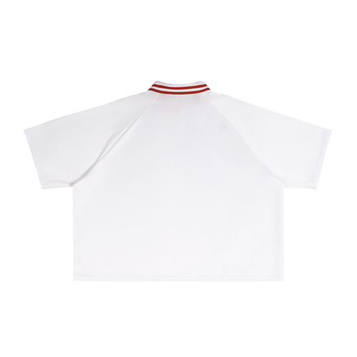 Contrast Lapel Collar Boxy T-Shirt ODMPOD