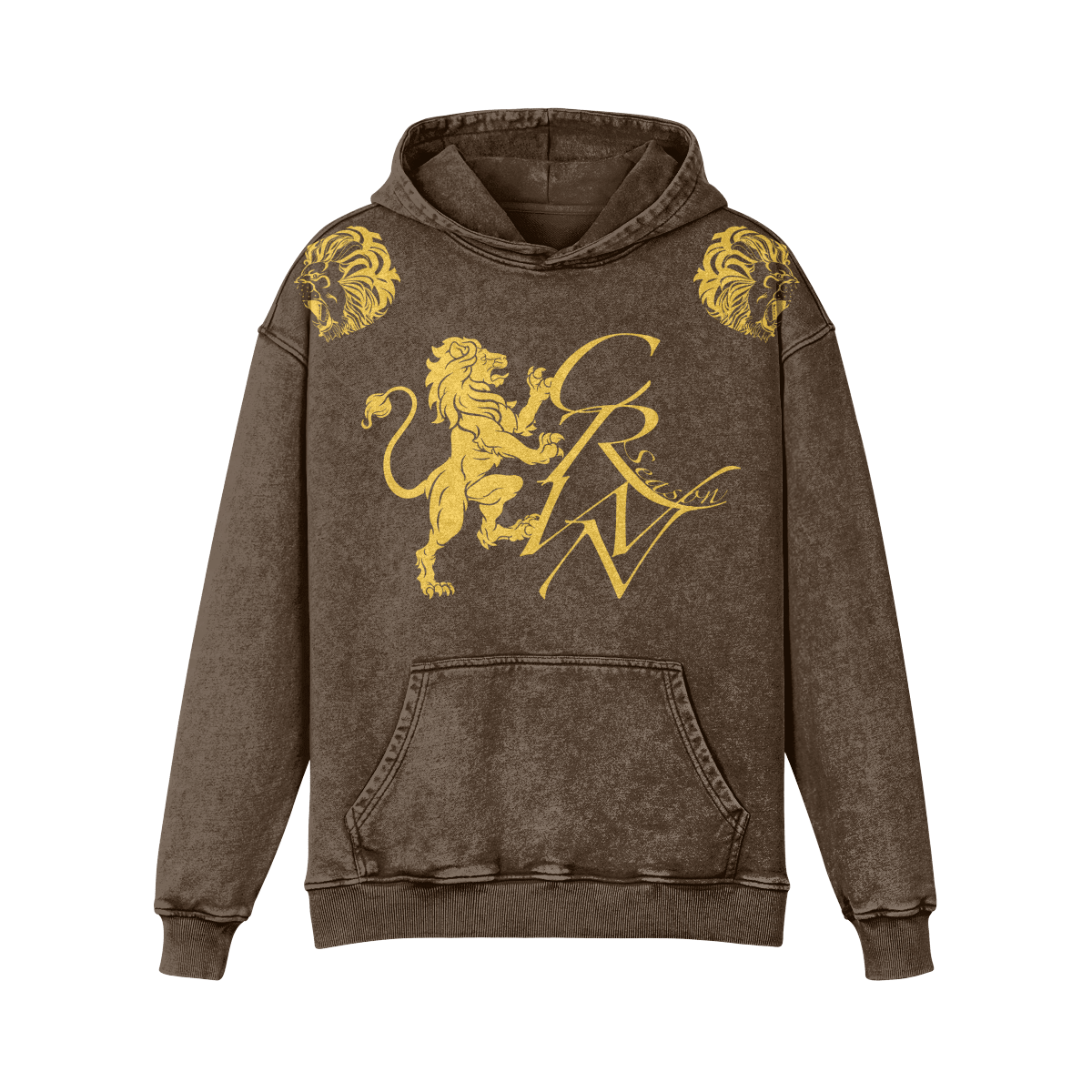CRWN Royal Oversized Hoodie – House of Kings Co. Brown PODpartner