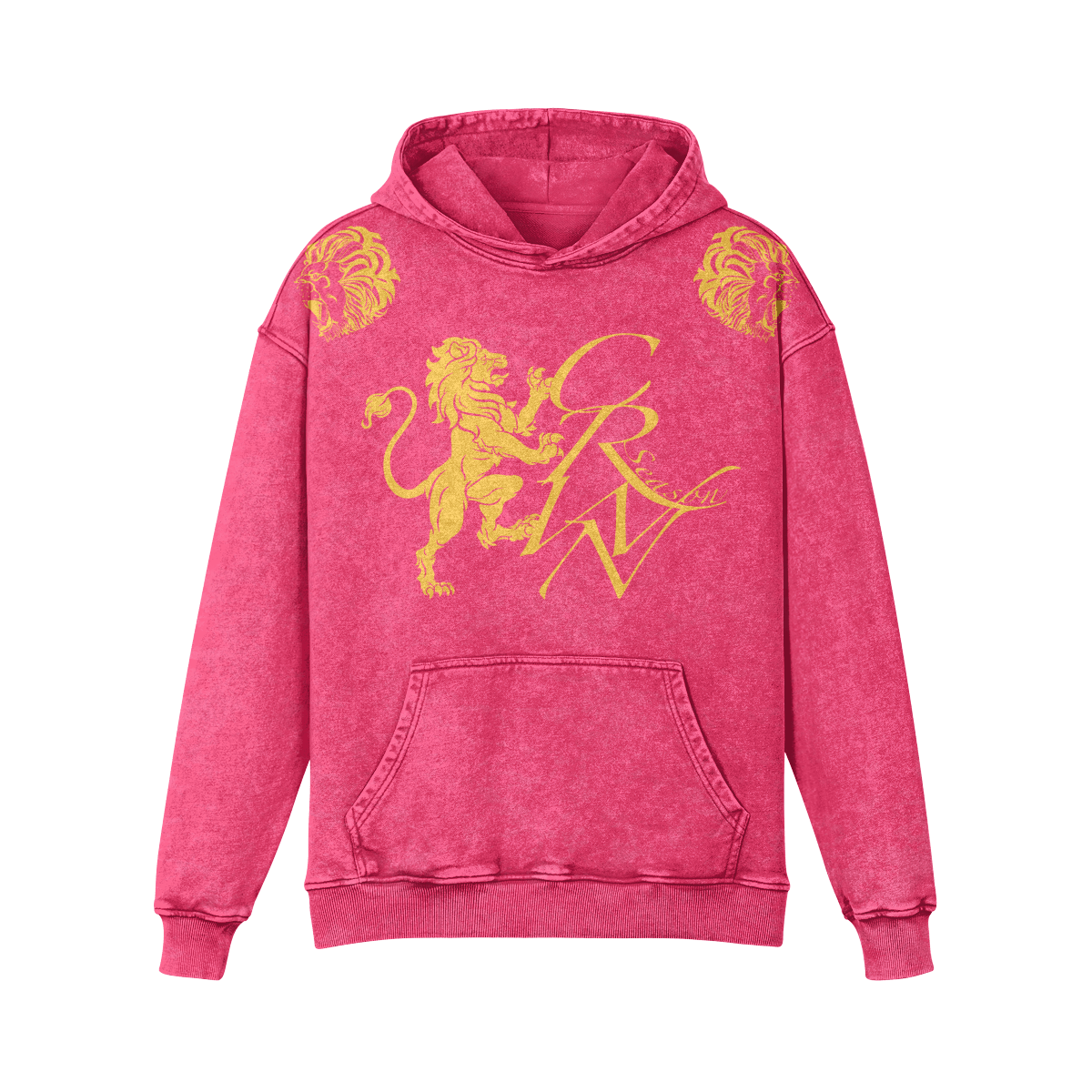 CRWN Royal Oversized Hoodie – House of Kings Co. Dark Pink PODpartner