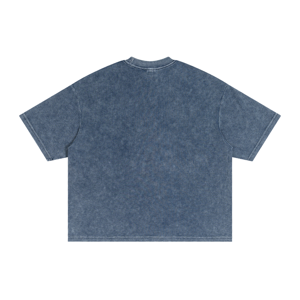 Textured Waffle Washed Boxy T-Shirt ODMPOD