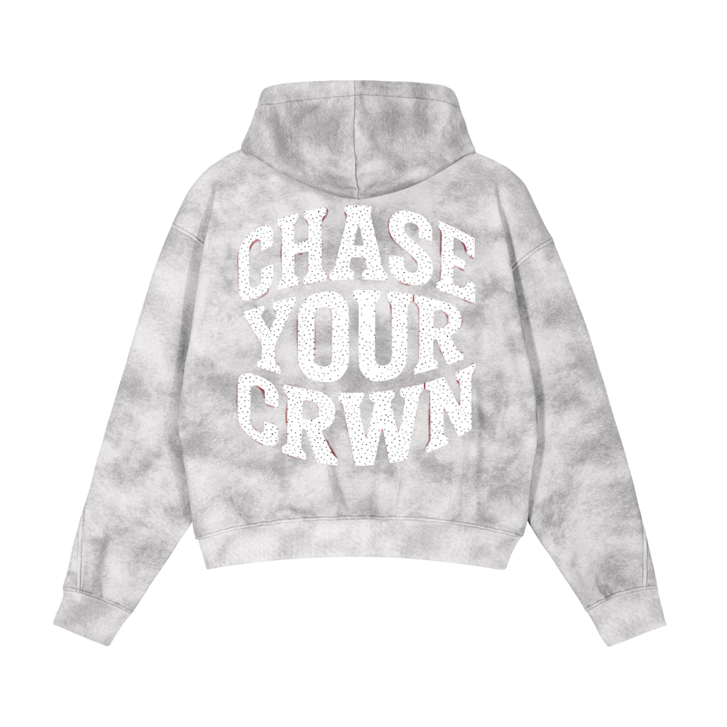 Dirty Washed Zip-Up Fleece Hoodie ODMPOD