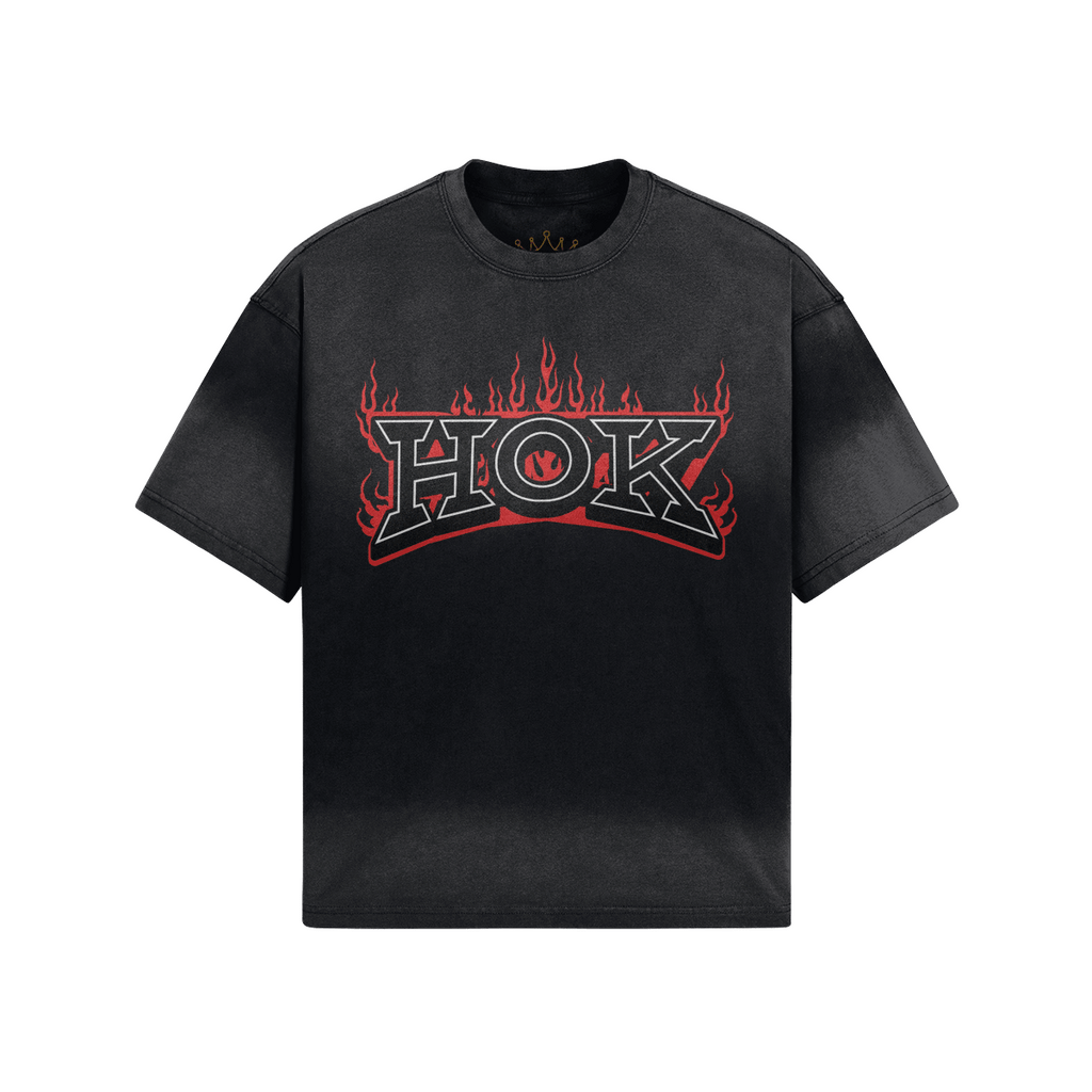 HOK Logo Burnout Graphic T-Shirt – House of Kings Co. Black PODpartner
