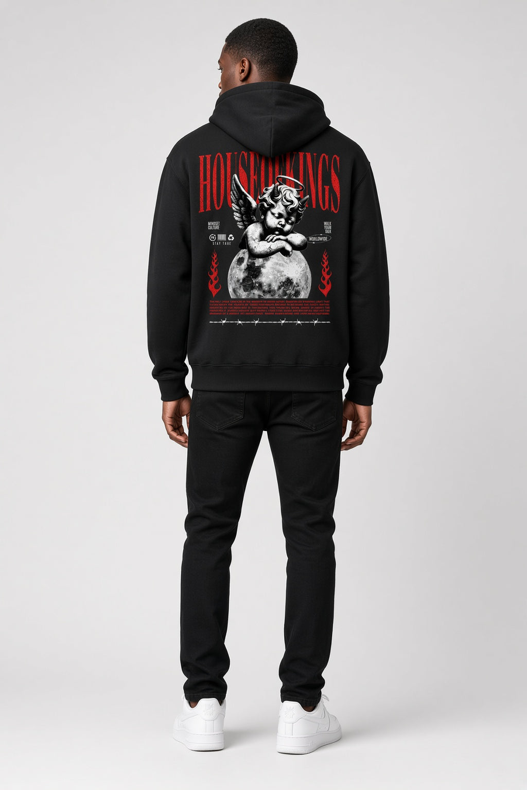 Contrast Plaid Boxy Zip Hoodie Zipper Hoodie House of Kings Co.