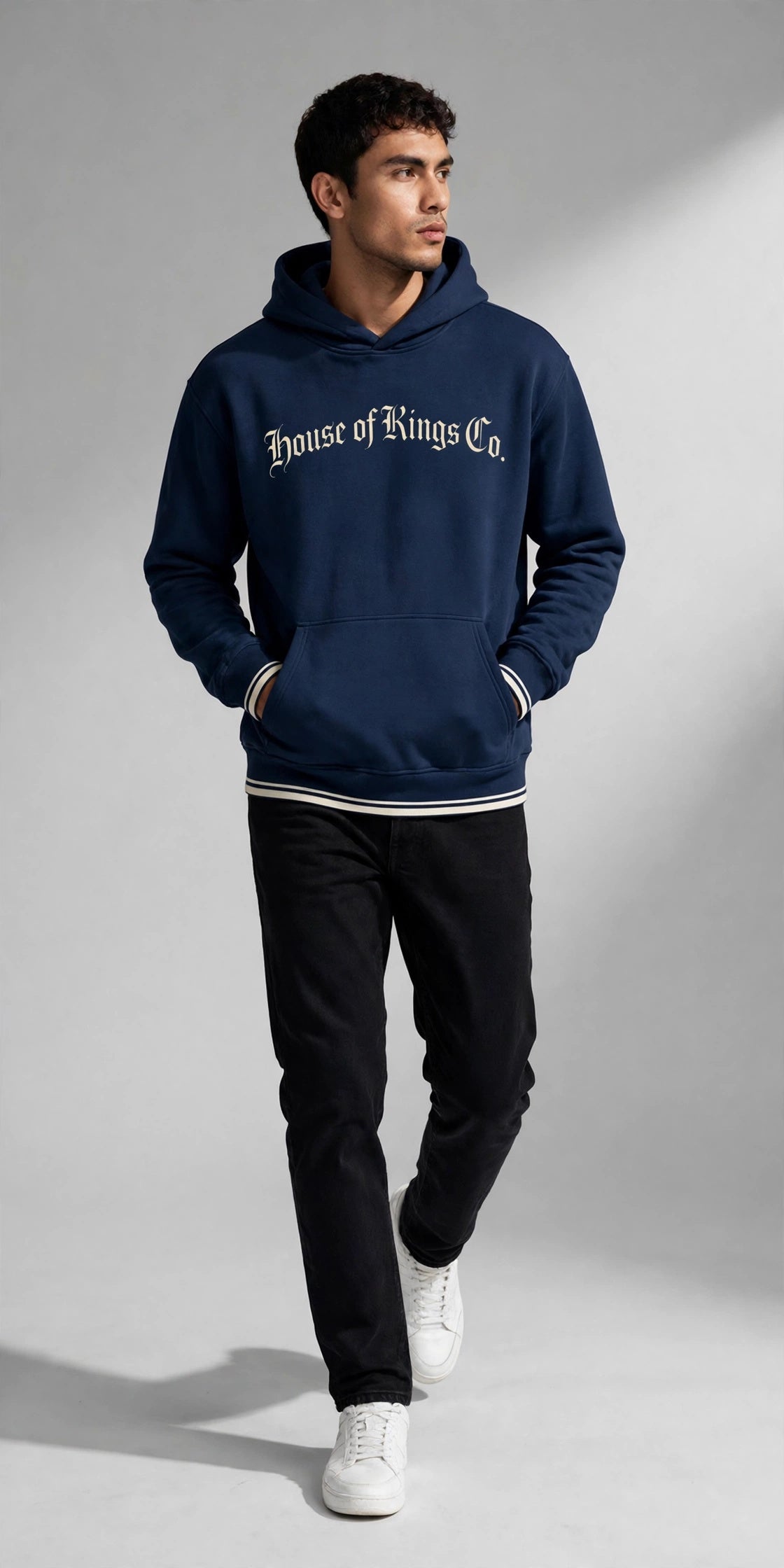 Unisex Oversized Color Block Fleece Hoodie