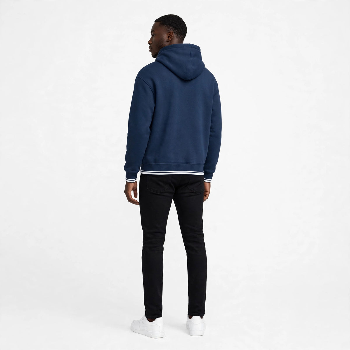 Unisex Oversized Color Block Fleece Hoodie