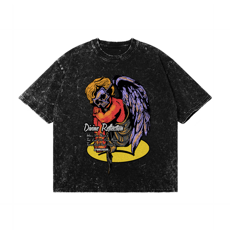 Divine Reflection Angel Oversized T-Shirt