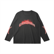 CRWNSEASON Fire Long Sleeve Shirt (Get One Size Bigger Runs Small)