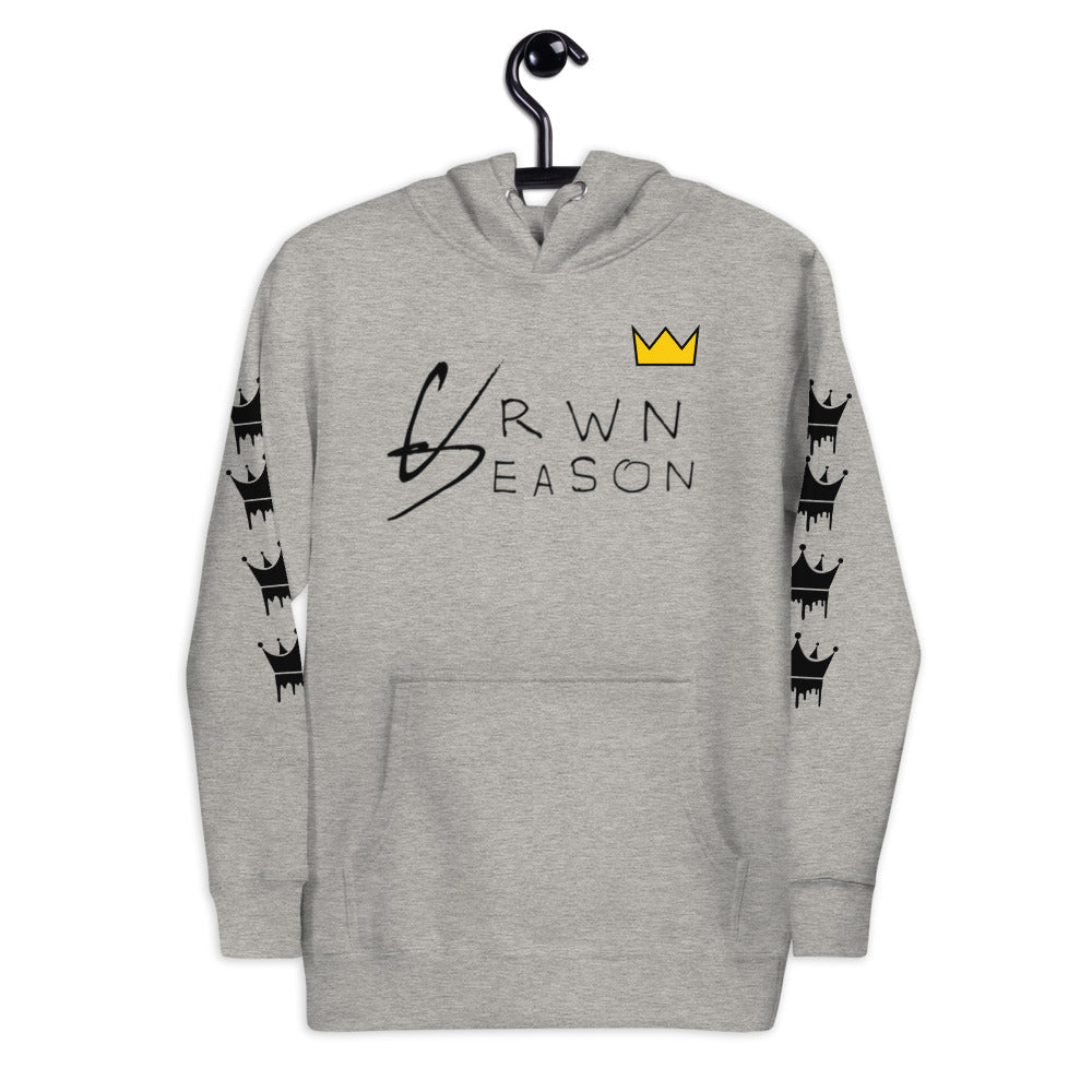 CRWNSEASON Premium Hoodie Carbon Grey Sweatshirt House of Kings Co.