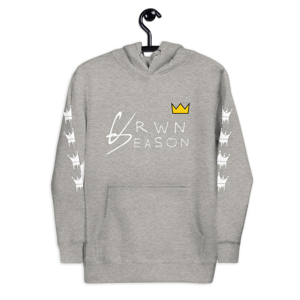 CRWNSEASON Premium Hoodie Carbon Grey Sweatshirt House of Kings Co.