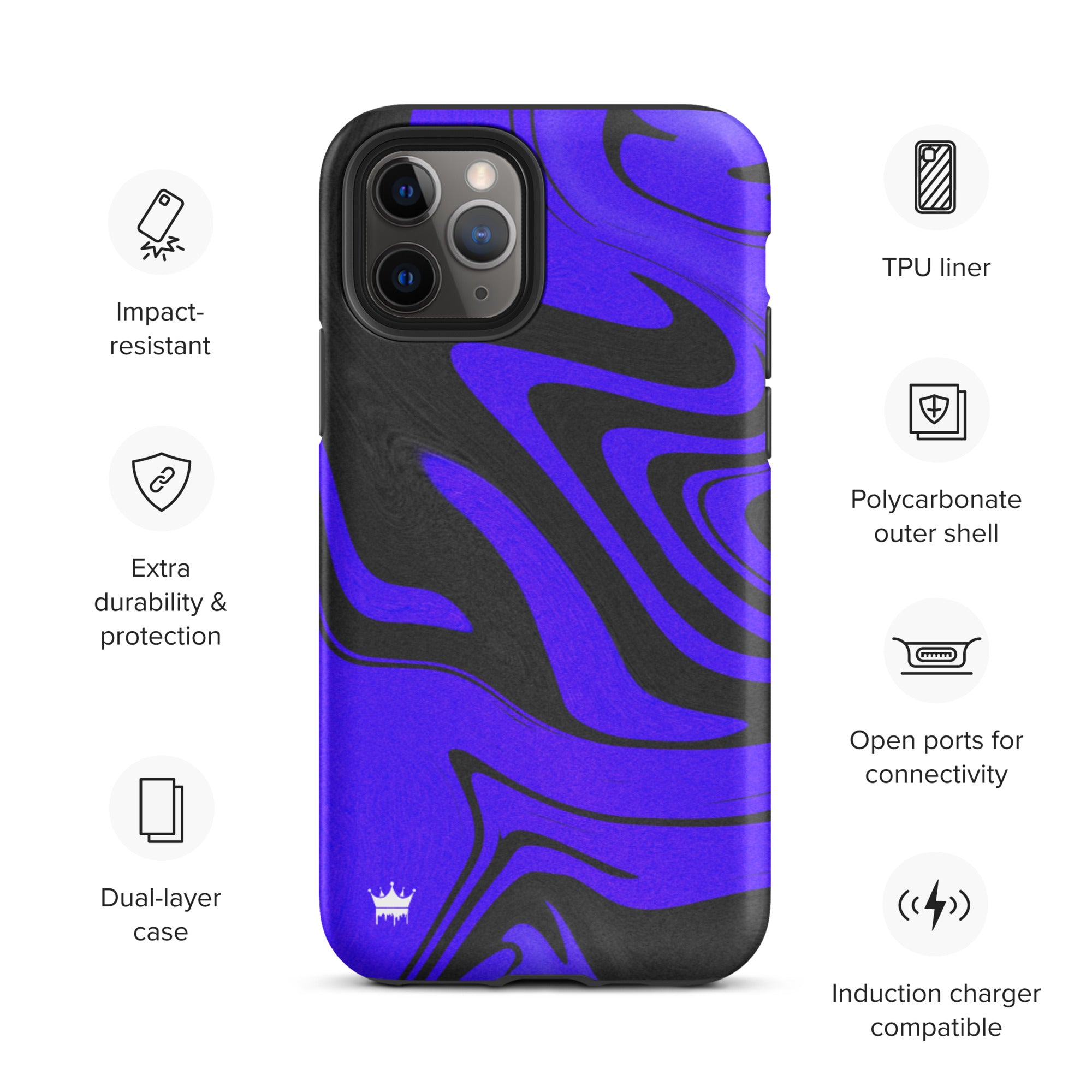 Purple Designer Tough iPhone case