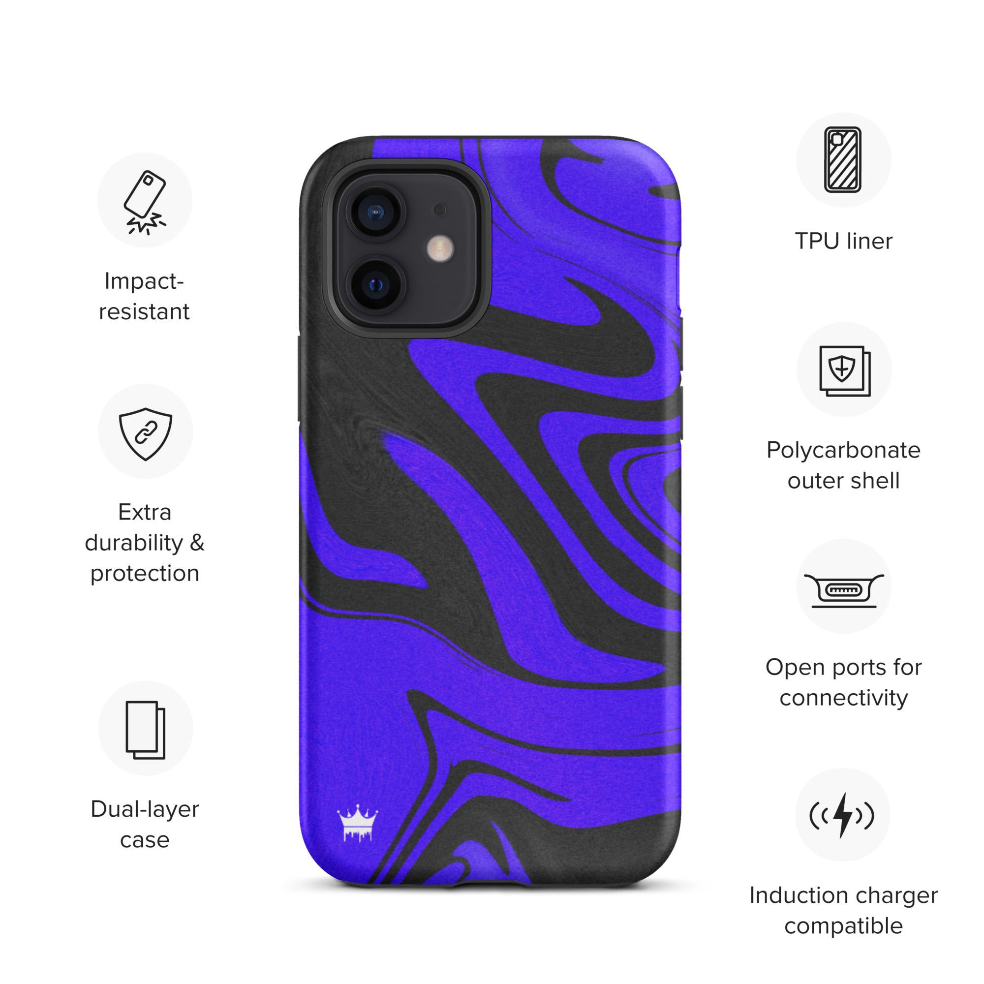 Purple Designer Tough iPhone case