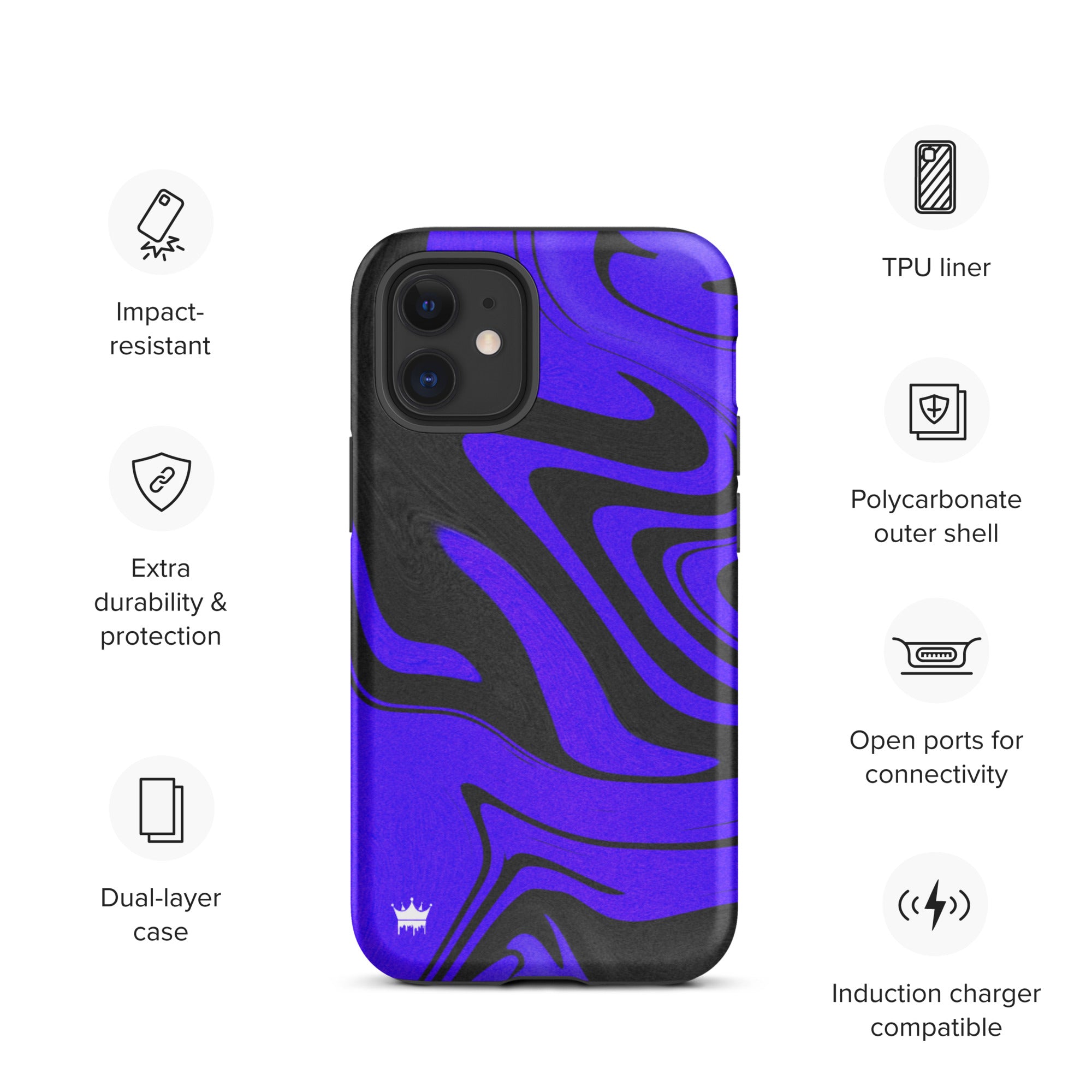 Purple Designer Tough iPhone case