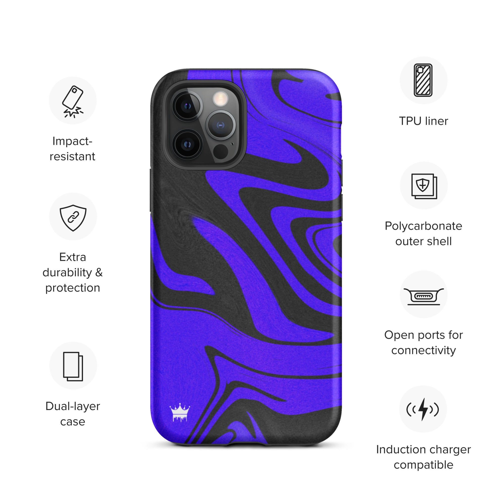 Purple Designer Tough iPhone case