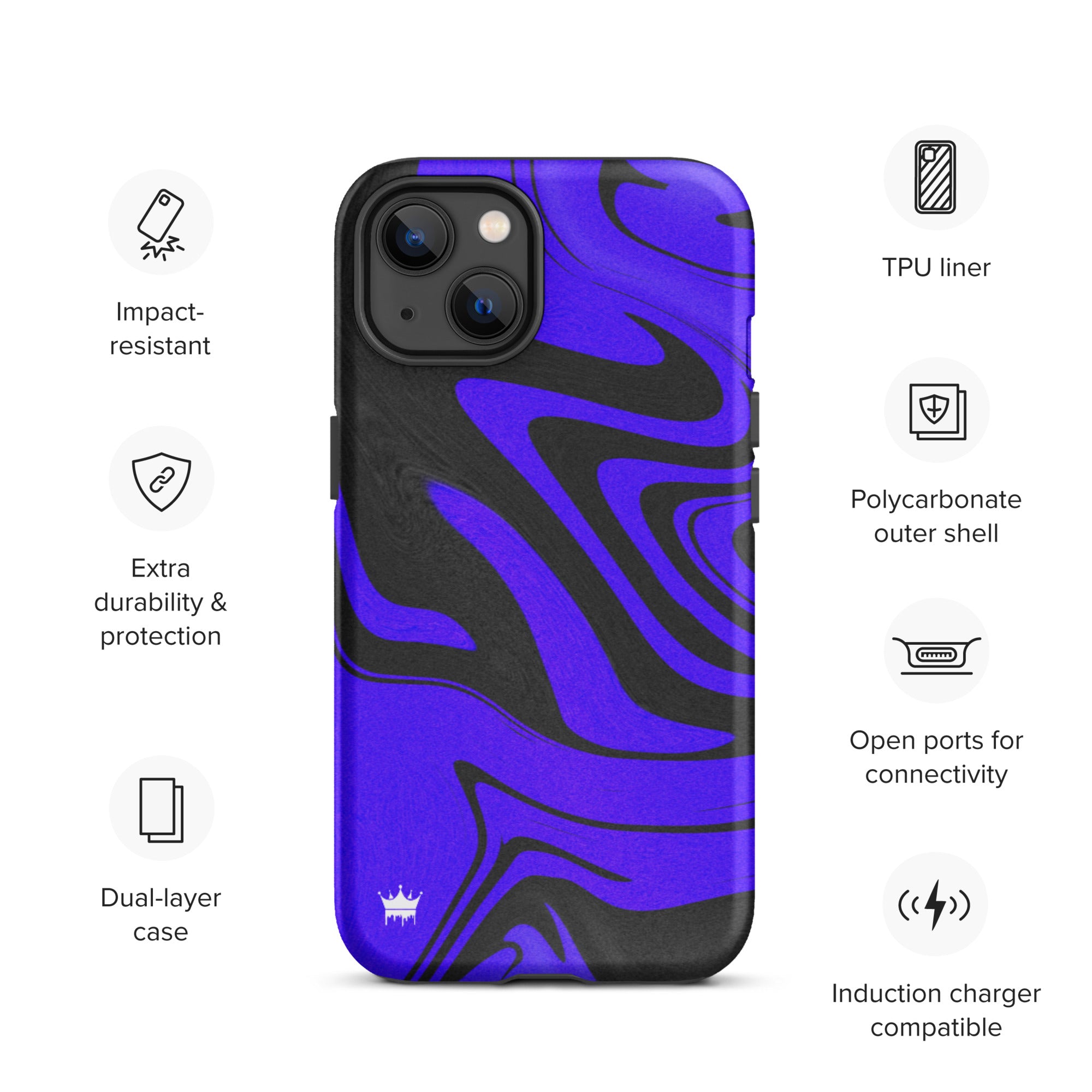 Purple Designer Tough iPhone case