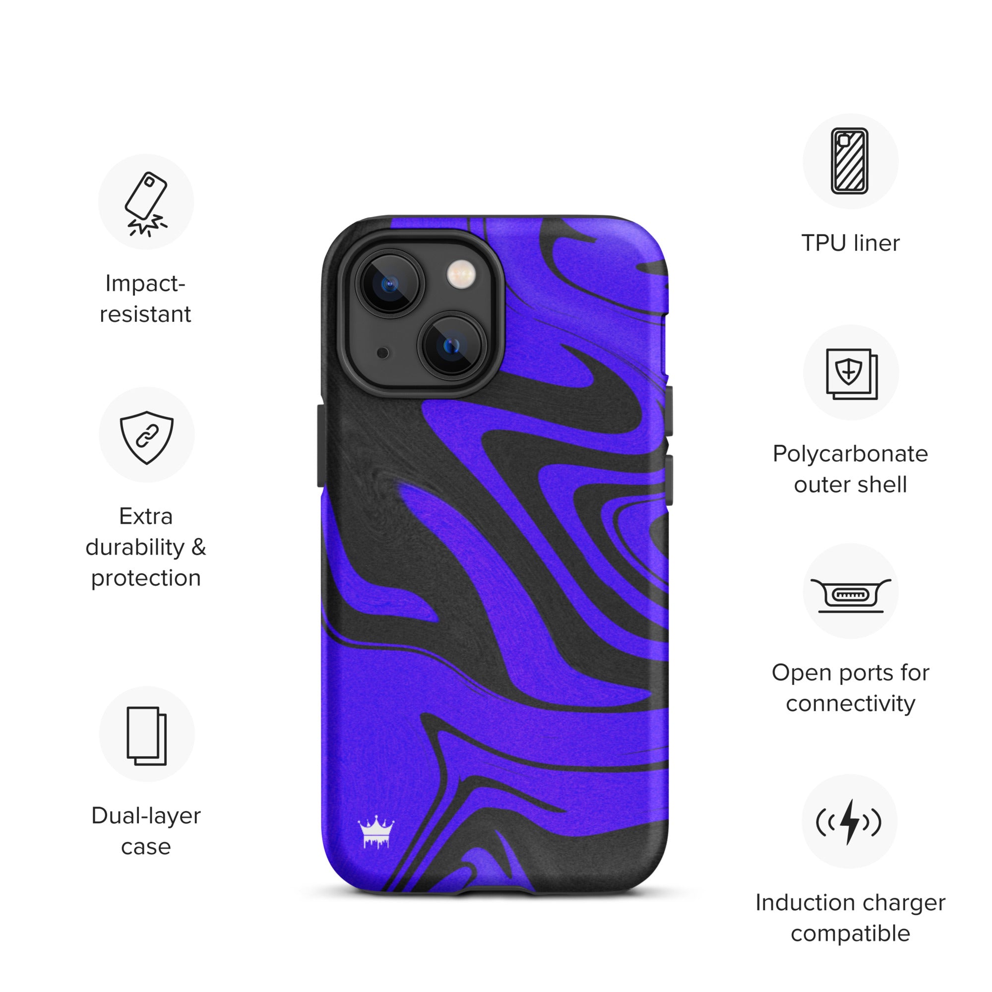 Purple Designer Tough iPhone case