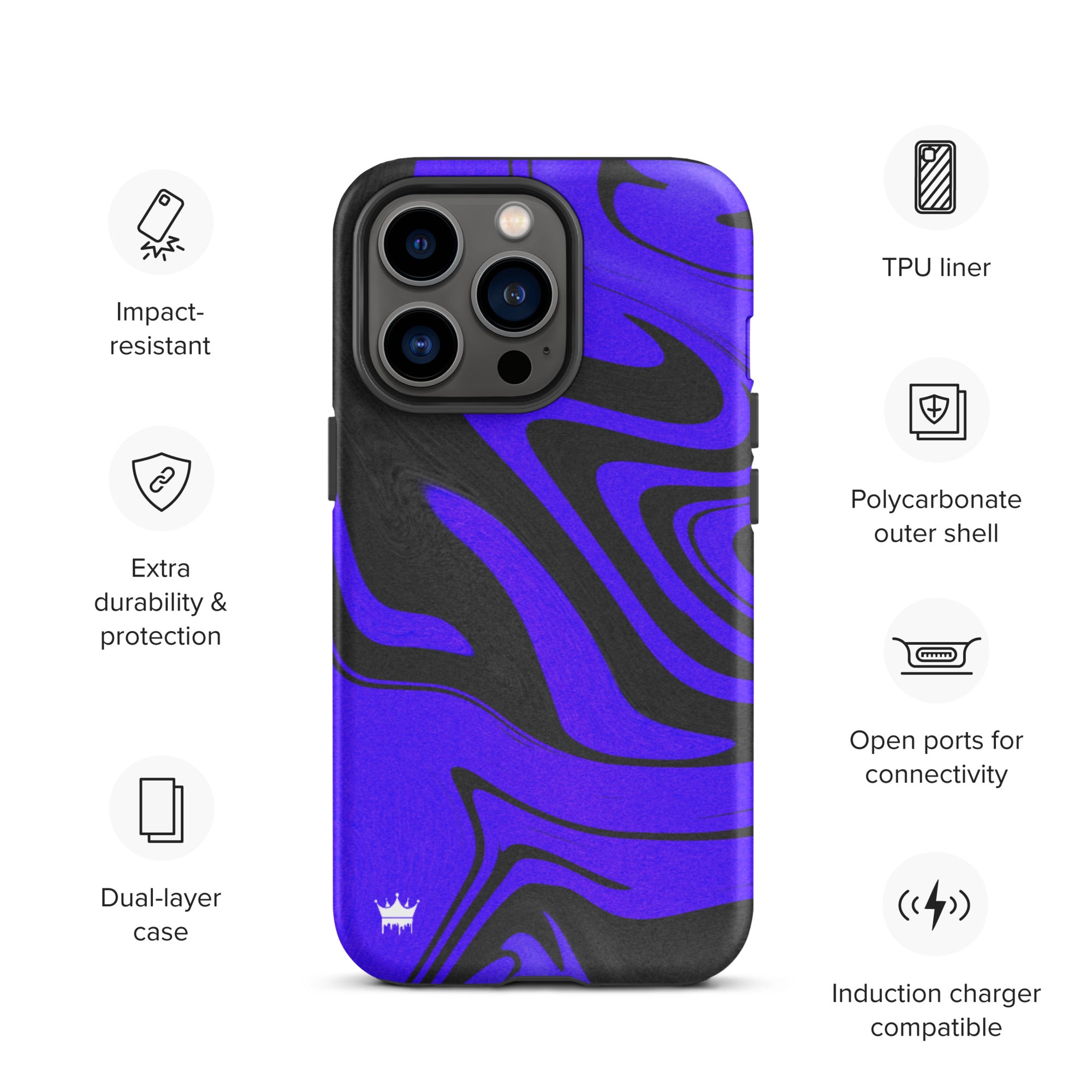 Purple Designer Tough iPhone case