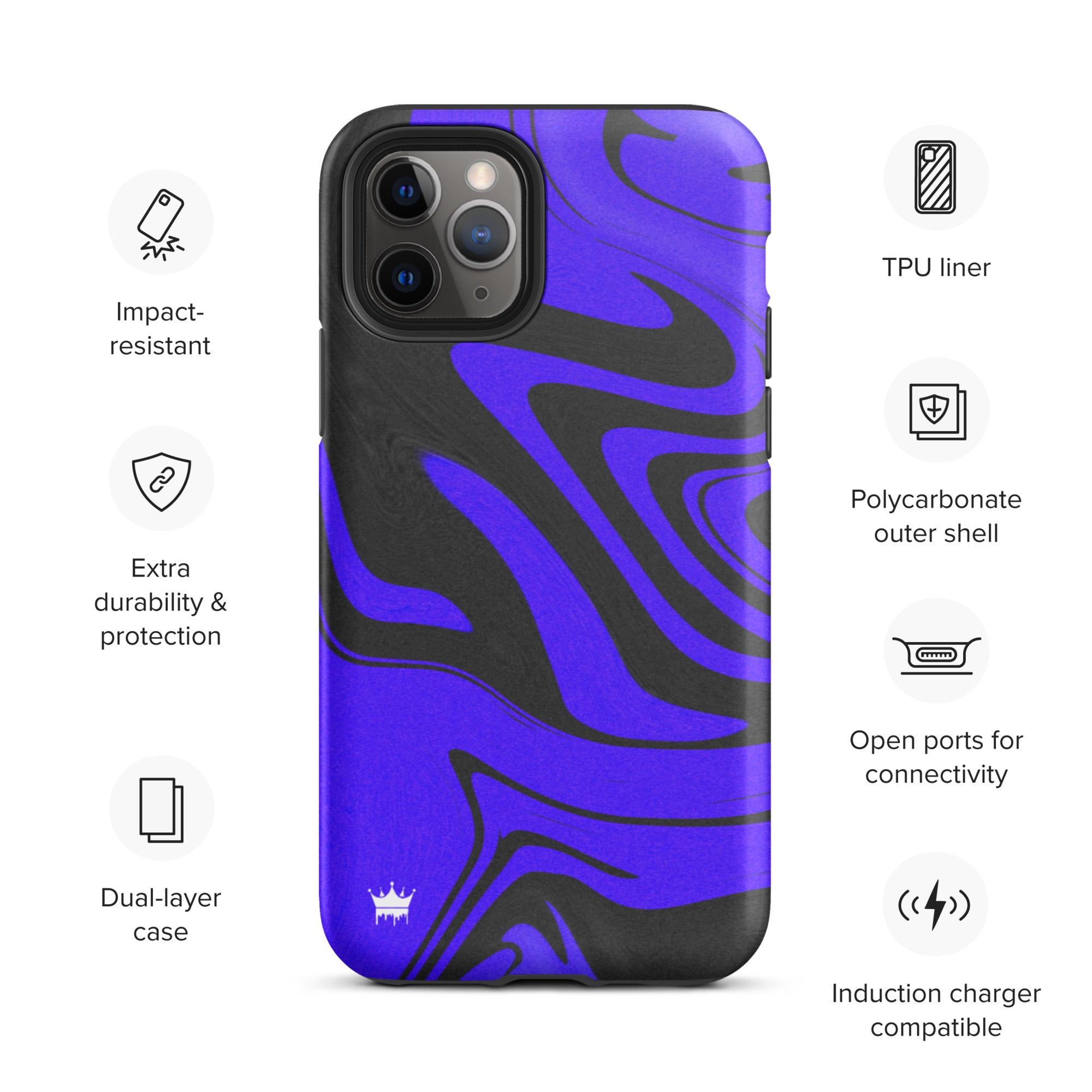 Purple Designer Tough iPhone case