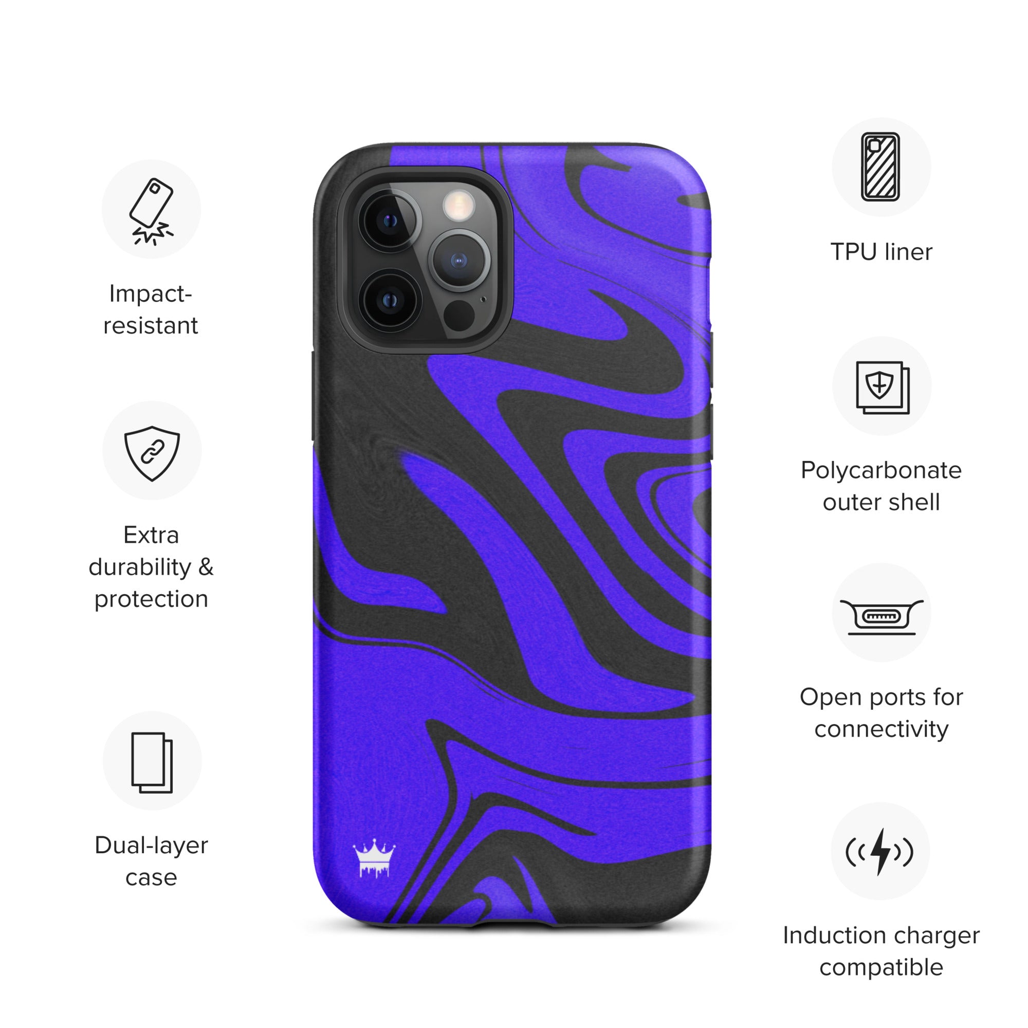 Purple Designer Tough iPhone case