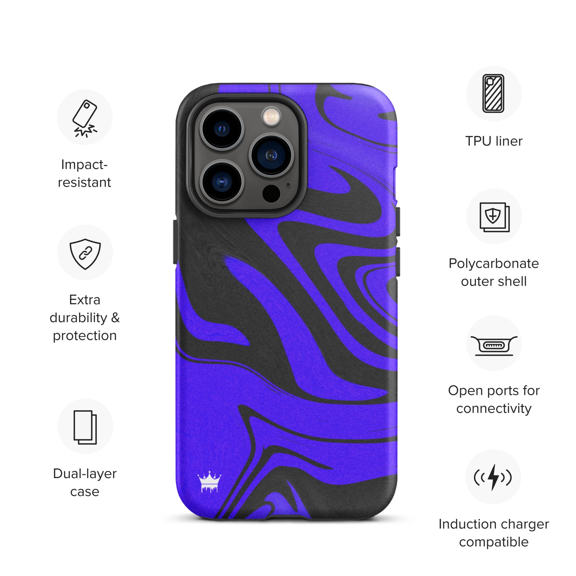 Purple Designer Tough iPhone case